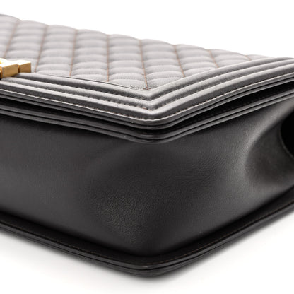 Chanel Calfskin Quilted New Medium Boy Flap Dark Brown 10 of 10