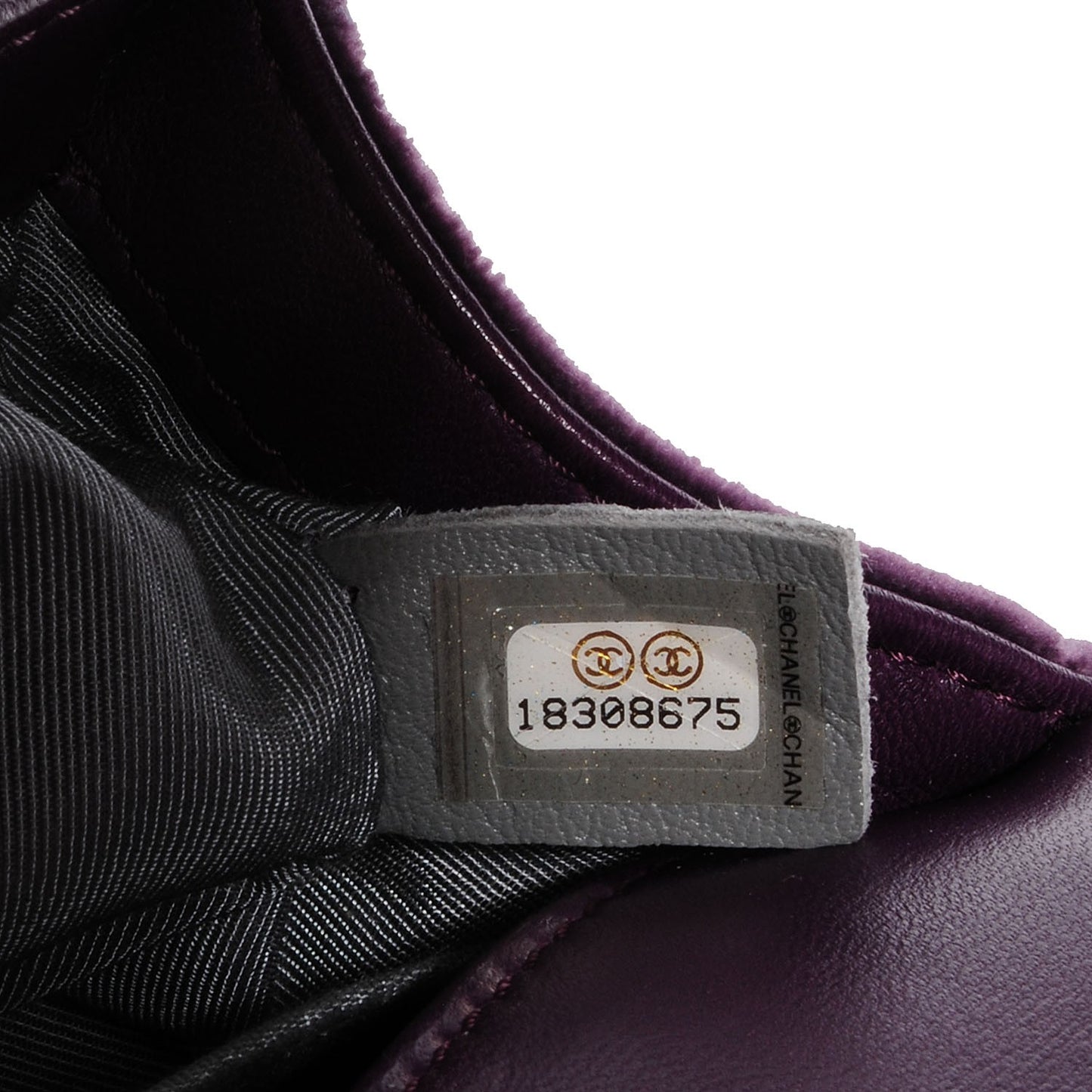 Velvet Quilted Small Boy Flap Purple