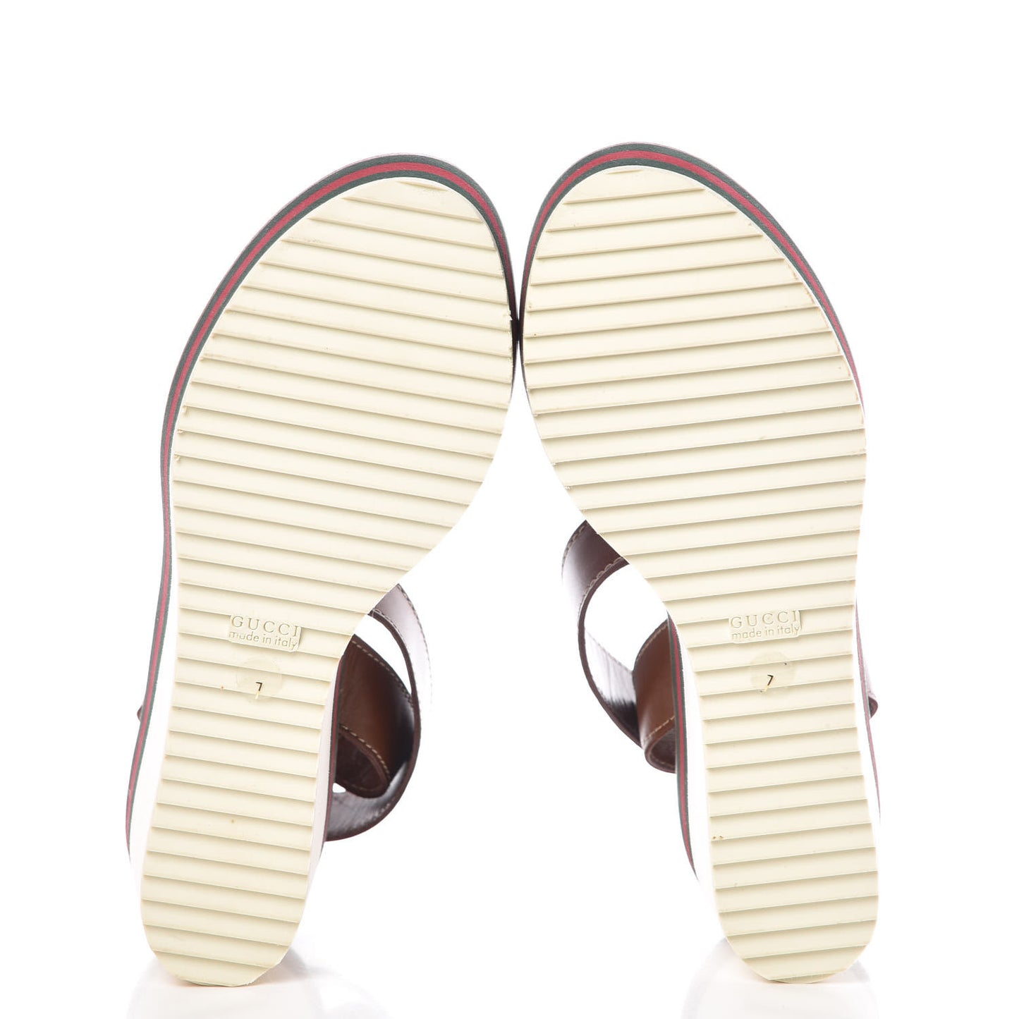 Calfskin Rubber Web Lifford Sandals 7 Cuir