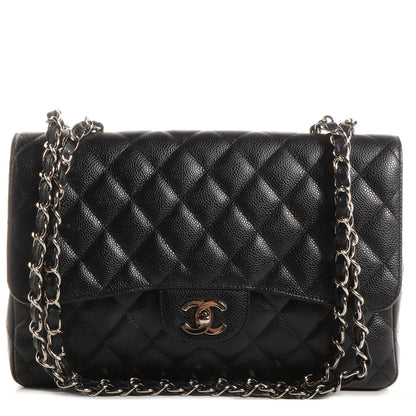 Chanel Caviar Jumbo Single Flap Black 1 of 8