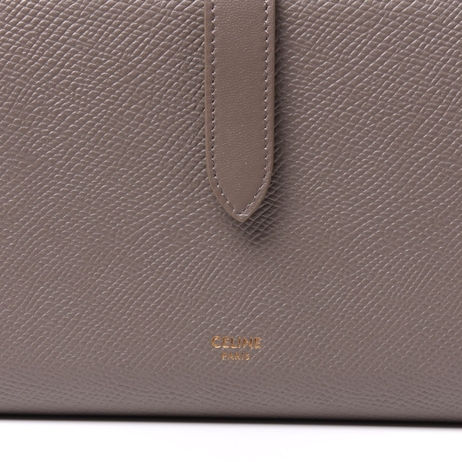 Celine Grained Calfskin Large Multifunction Strap Wallet Pebble 7 of 10