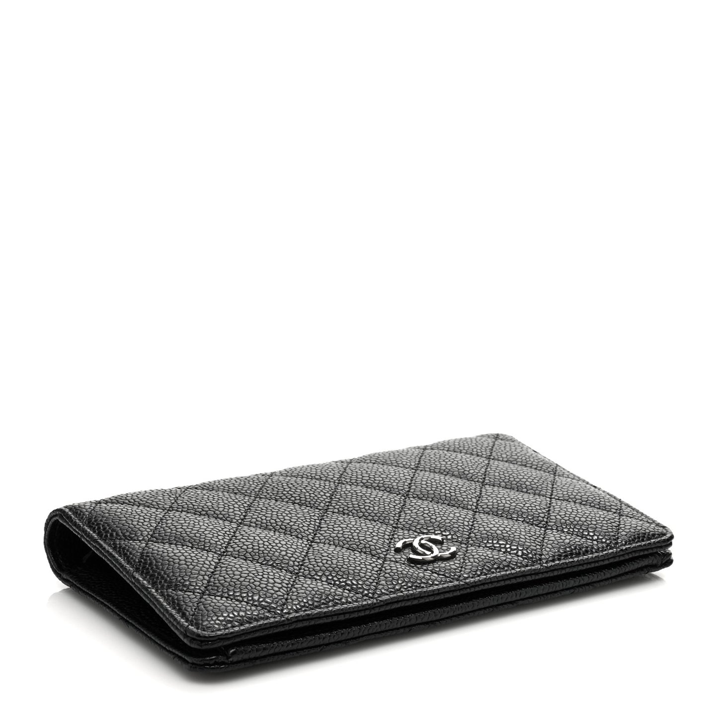 Caviar Quilted Yen Wallet Black