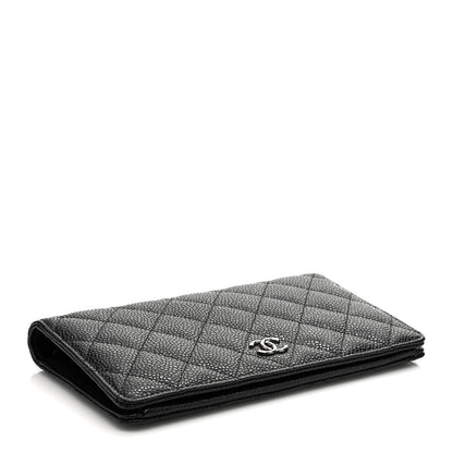 Chanel Caviar Quilted Yen Wallet Black 4 of 8