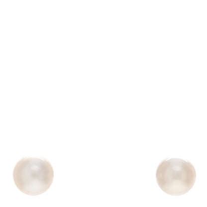 Tiffany 18K White Gold 7-7.5mm Pearl Stud Earrings 1 of 5