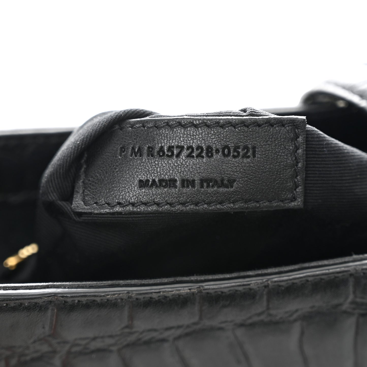 Calfskin Crocodile Embossed LE 5 A 7 Hobo Black