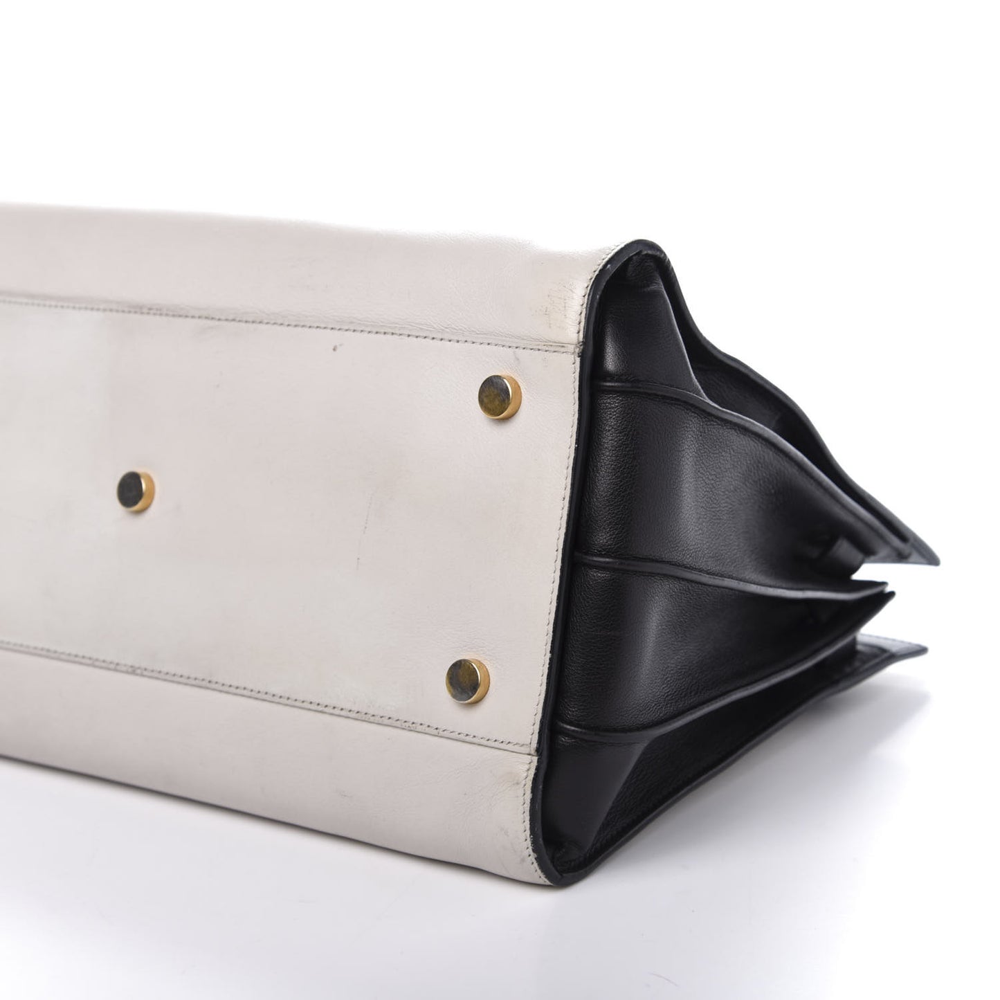 Calfskin Small Sac De Jour White Black