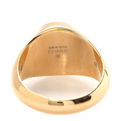 Gucci Metal Enamel Interlocking G Ring S 52 6 Gold Black 2 of 7