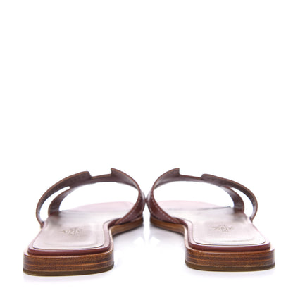 Hermes Box Calfskin Oran Sandals 39 Gold 7 of 10