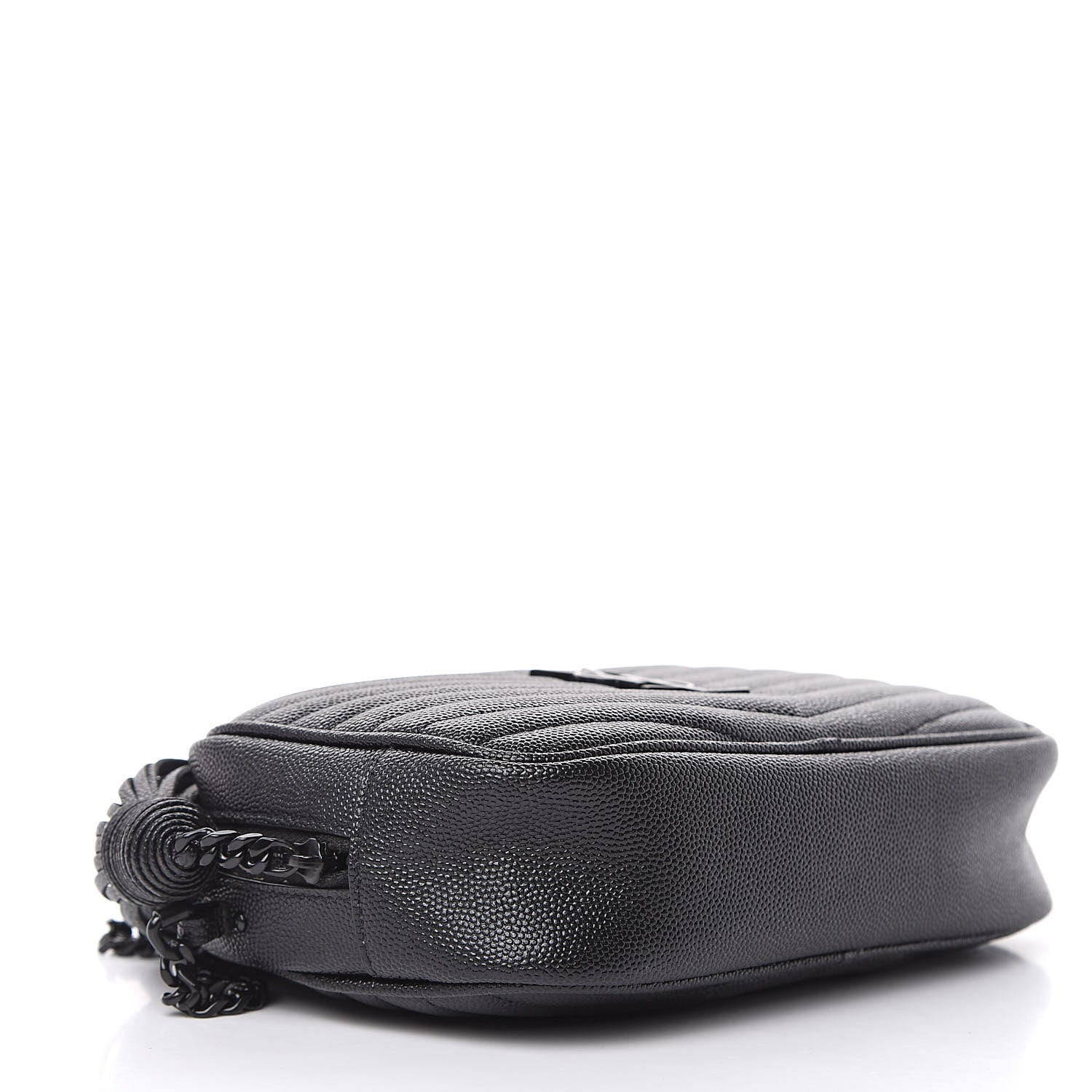 Saint Laurent Grain De Poudre Matelasse Monogram Mini Lou Camera Bag Black 4 of 10