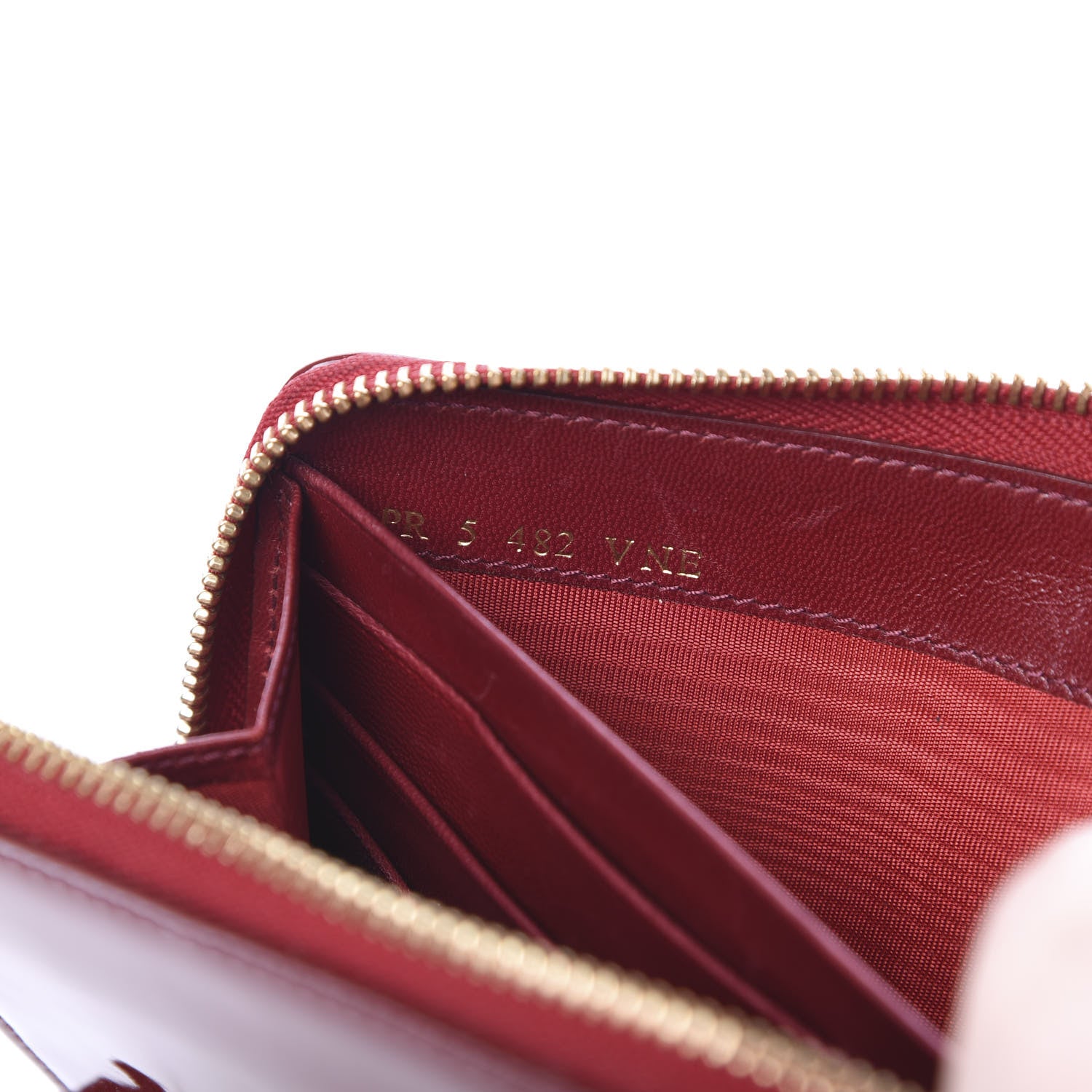 Valentino Garavani Patent Zip Around Wallet Red 7 of 12