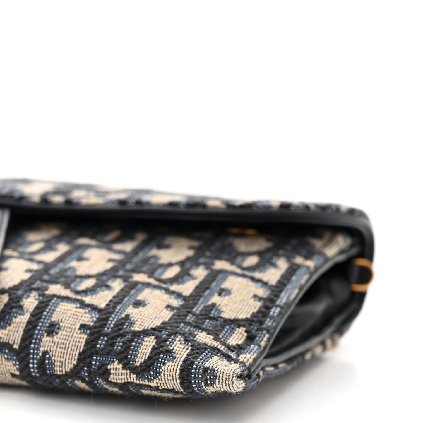 Oblique Saddle Chain Long Wallet Blue