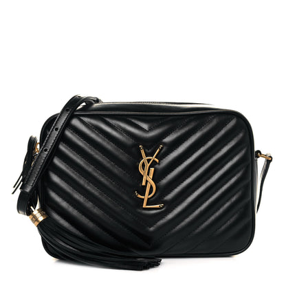 Saint Laurent Calfskin Matelasse Monogram Lou Camera Bag Black 1 of 19