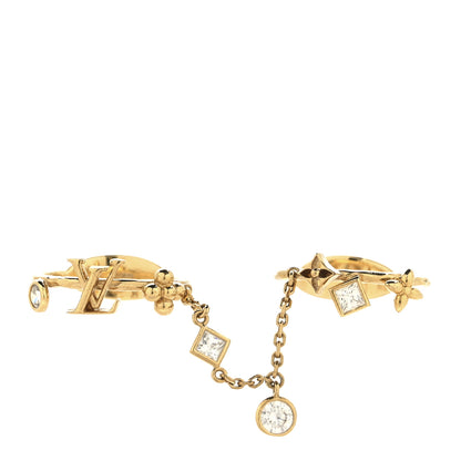 Louis Vuitton Metal LV In The Sky Double Ring S 50 5.25 Gold 1 of 5