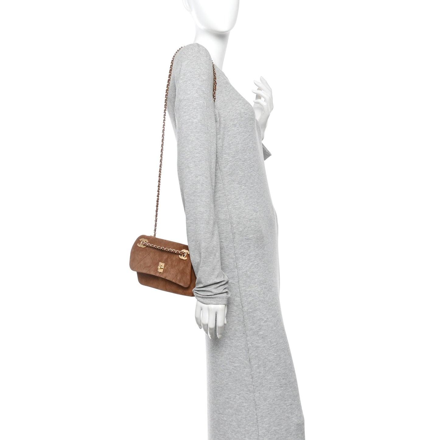 Suede Calfskin Small Eyes On You Flap Camel
