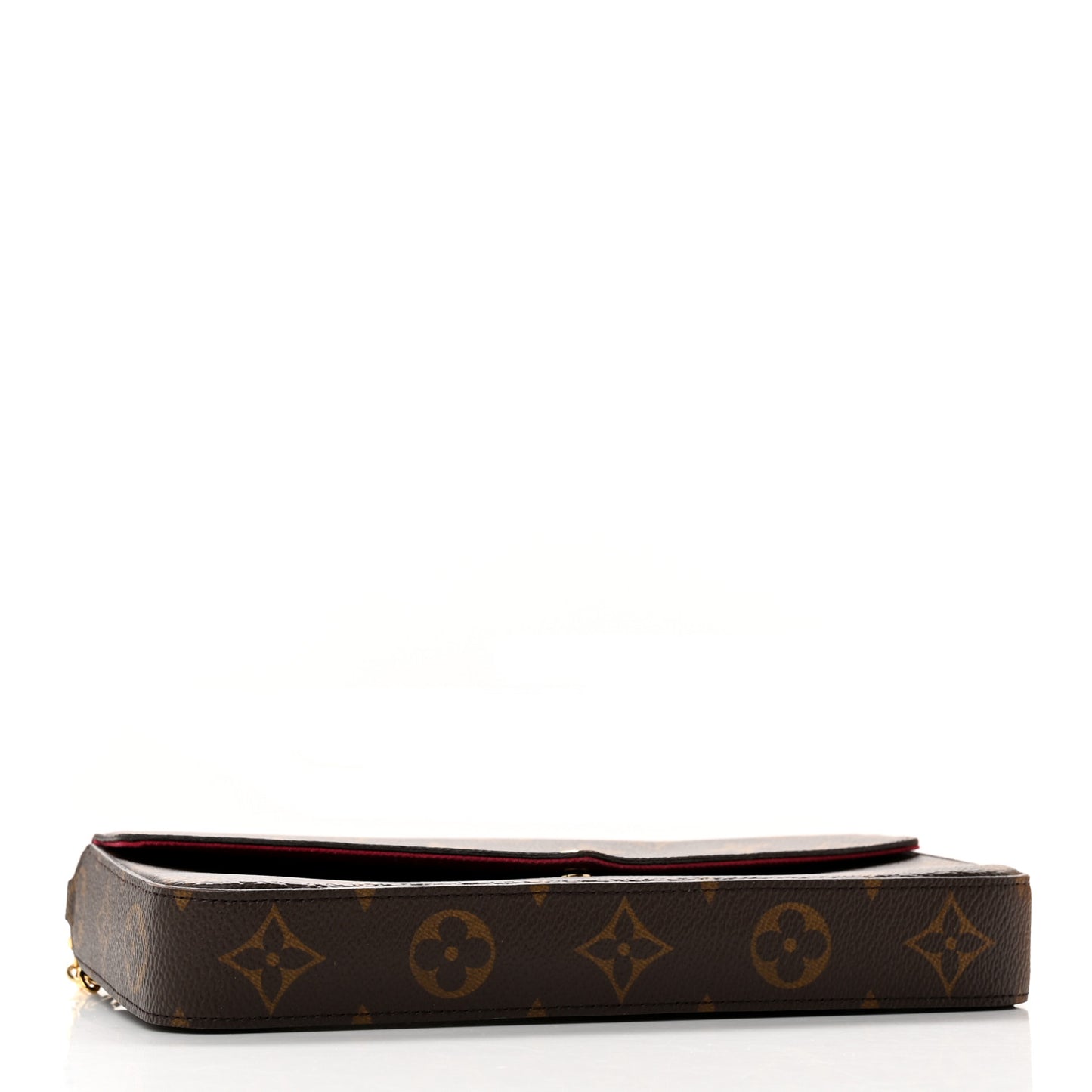 Monogram Pochette Felicie Chain Wallet Fuchsia