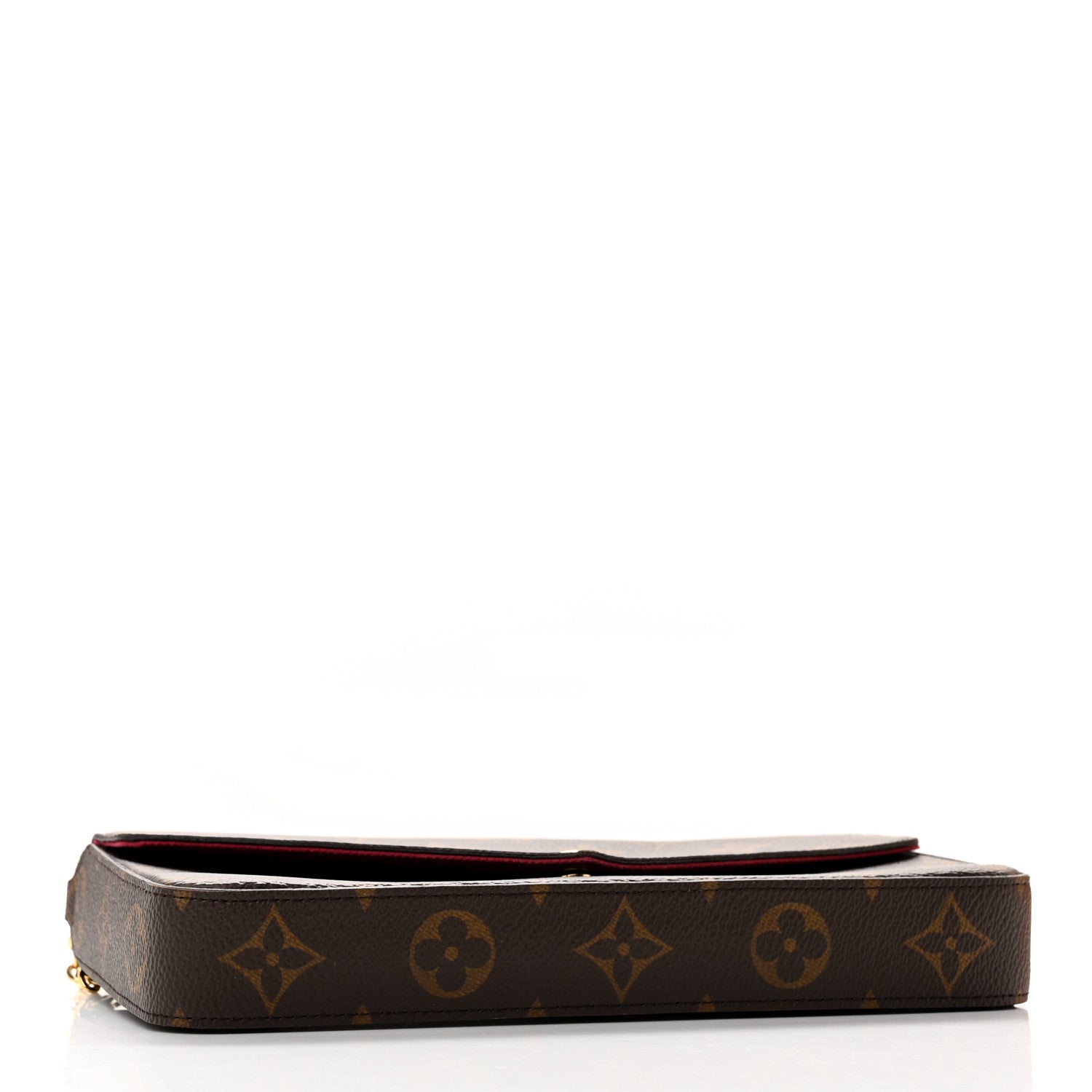 Louis Vuitton Monogram Pochette Felicie Chain Wallet Fuchsia 5 of 15