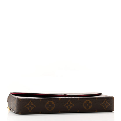 Louis Vuitton Monogram Pochette Felicie Chain Wallet Fuchsia 5 of 15