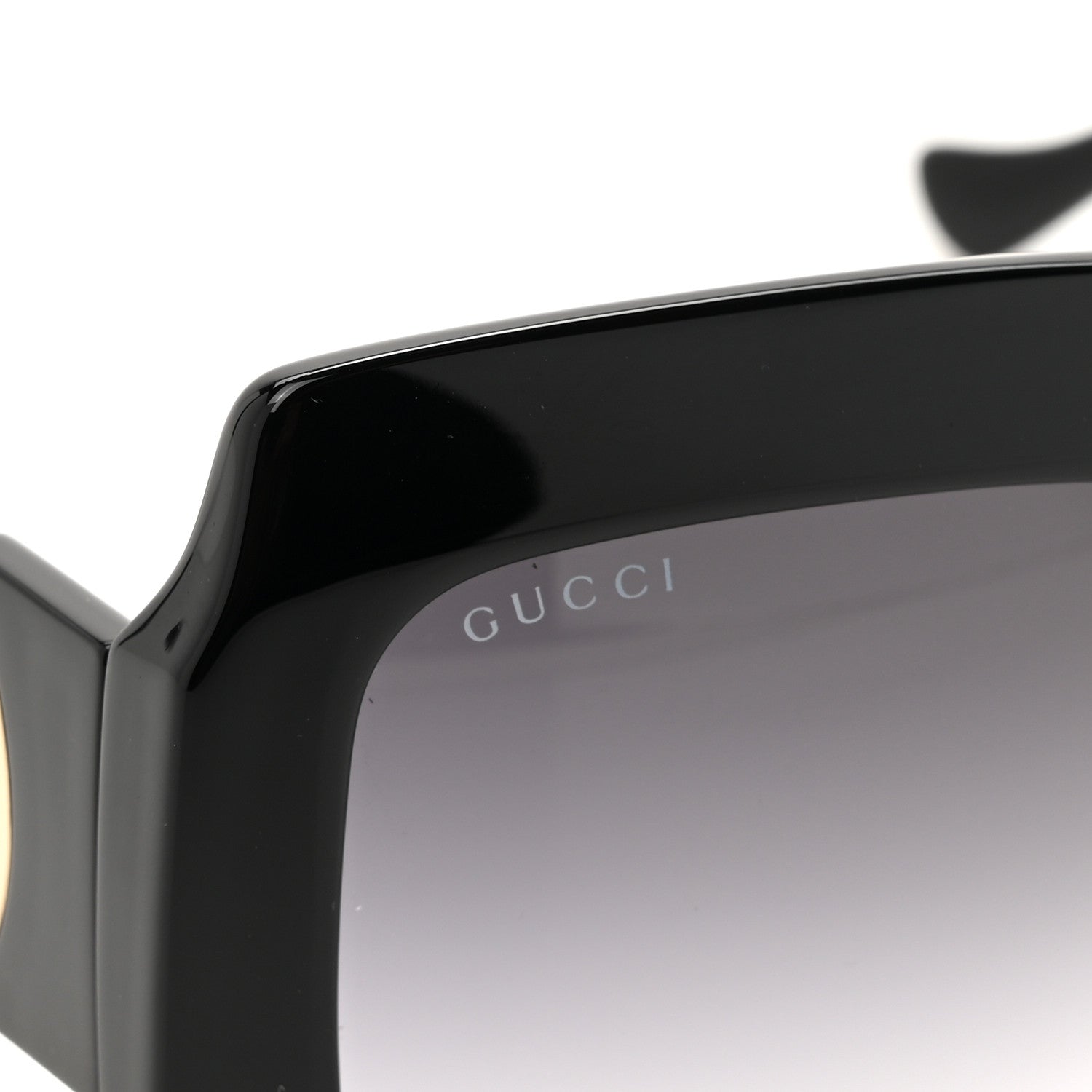 Gucci Acetate Square Frame Chain Sunglasses GG1022S Black 7 of 8