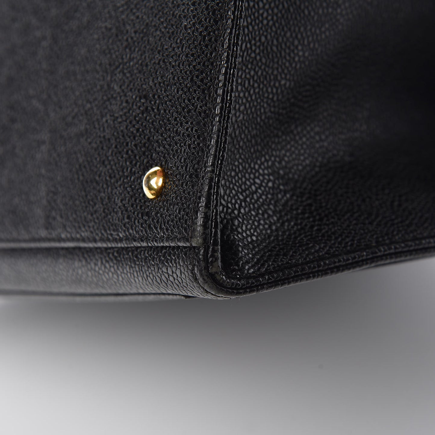 Caviar Large CC Shoulder Bag Black