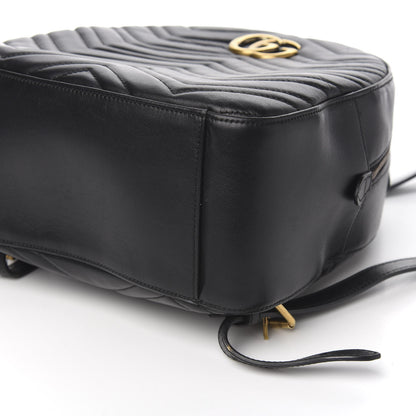Gucci Calfskin Matelasse GG Marmont Dome Backpack Black 8 of 10