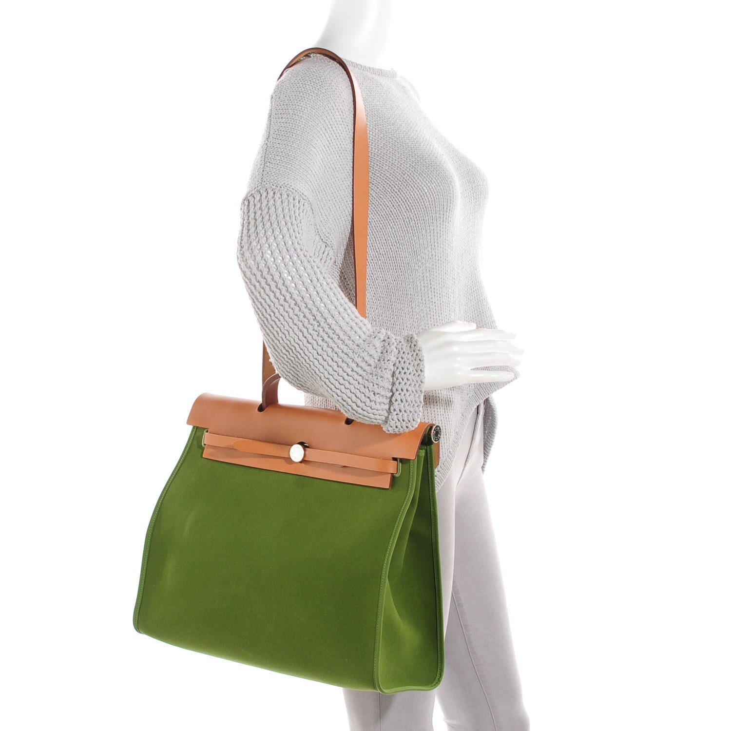 Hermes Toile Herbag Zip 39 MM Pelouse 2 of 15