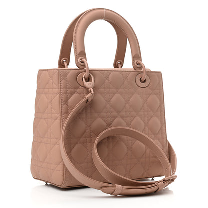 Christian Dior Ultra Matte Calfskin Cannage Medium Lady Dior Beige 3 of 11