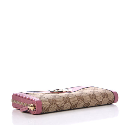Gucci Monogram Margaux Calfskin Sukey Zip Around Wallet Beige Ebony Vintage Rose 4 of 8