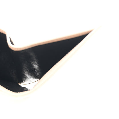 Saint Laurent Grain De Poudre Matelasse Chevron Monogram Zipped Two-Part Wallet Dark Beige 5 of 10