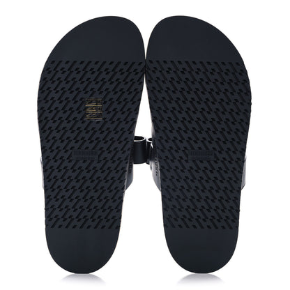 Hermes Calfskin Womens Chypre Sandals 41 Black 5 of 9