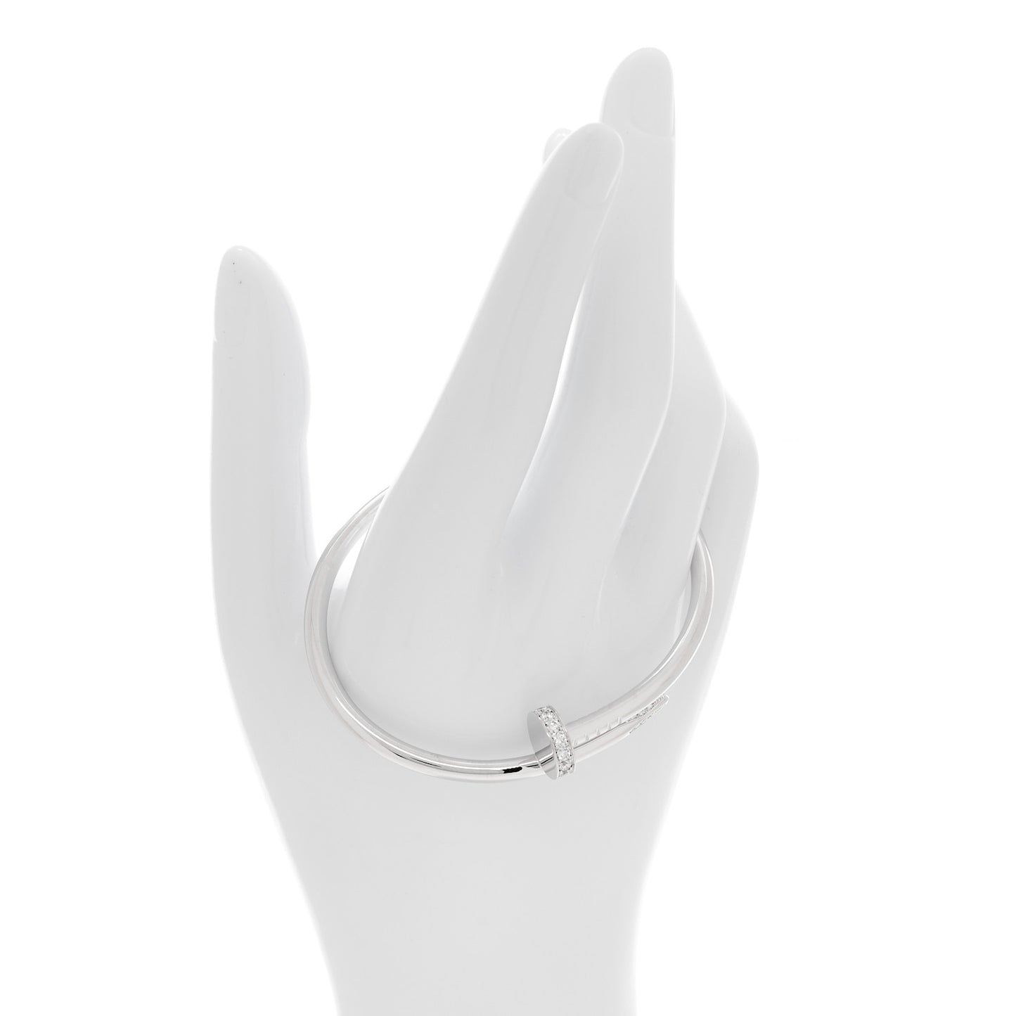 18K White Gold Diamond Juste Un Clou Bracelet 17