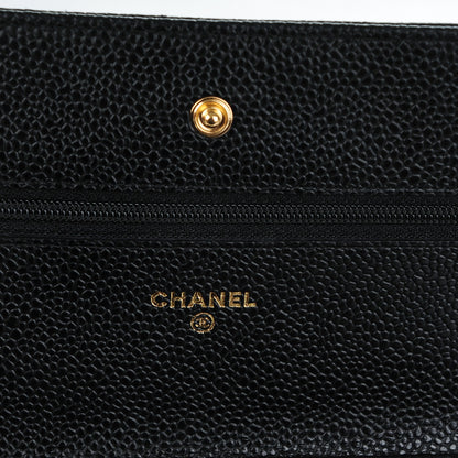 Chanel Caviar Quilted Wallet On Chain WOC Black 6 of 8