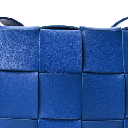 Bottega Veneta Lambskin Maxi Intrecciato Cassette Crossbody Bag Cobalt 8 of 10