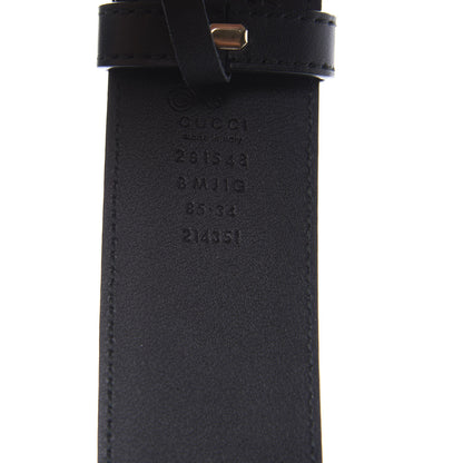 Gucci Soft Microguccissima Margaux Calfskin Belt 85 34 Black 5 of 6