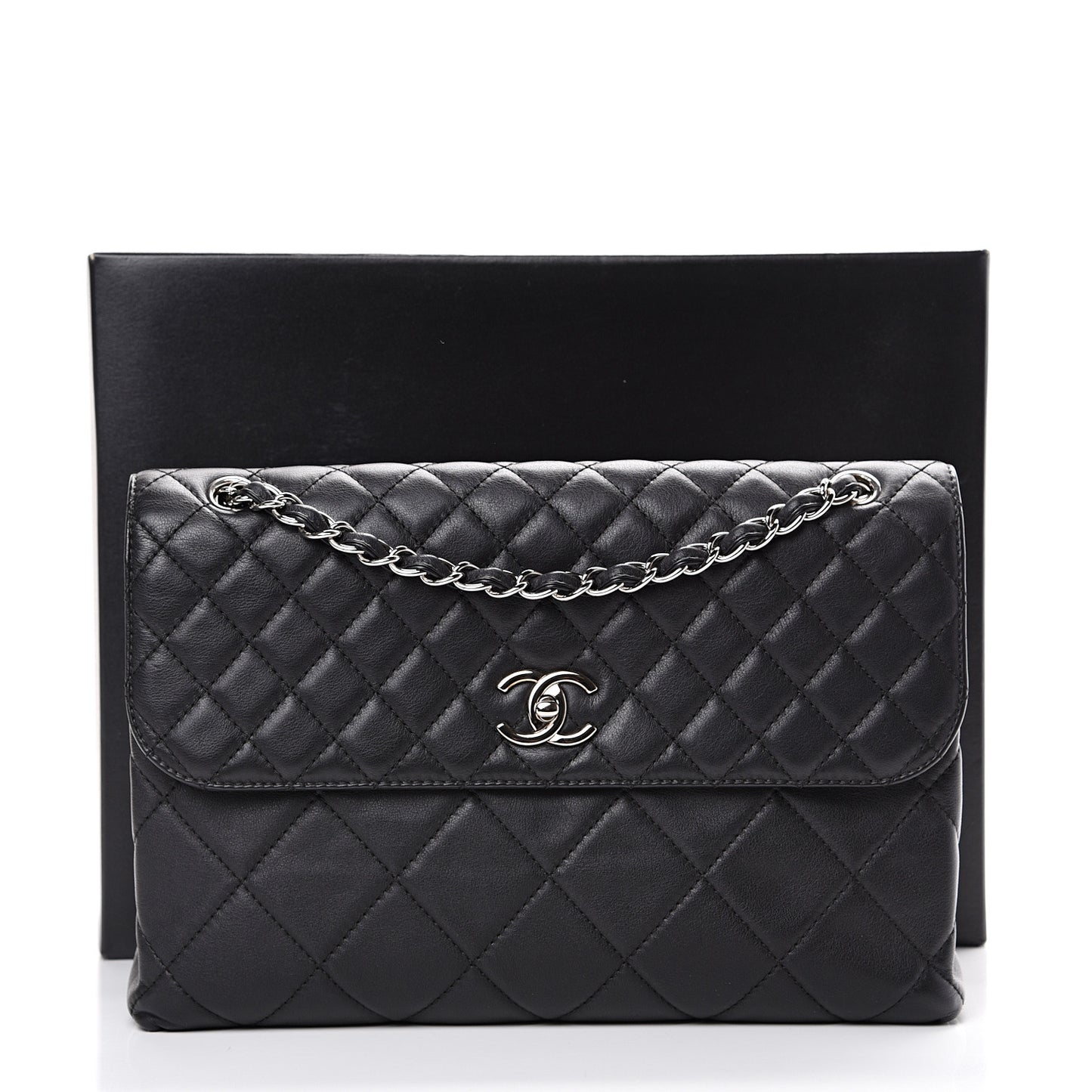Calfskin Quilted In The Business Flap Bag Black