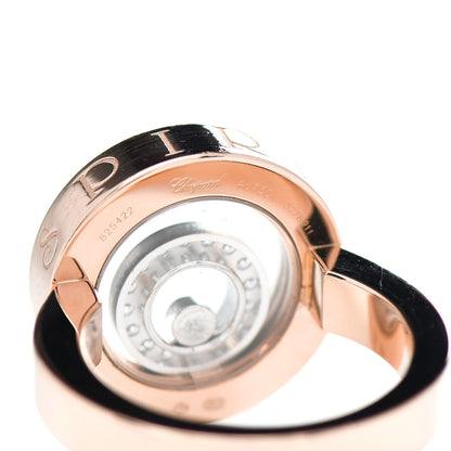 Chopard 18K Rose White Gold Diamond Happy Spirit Ring 55 7.25 5 of 6