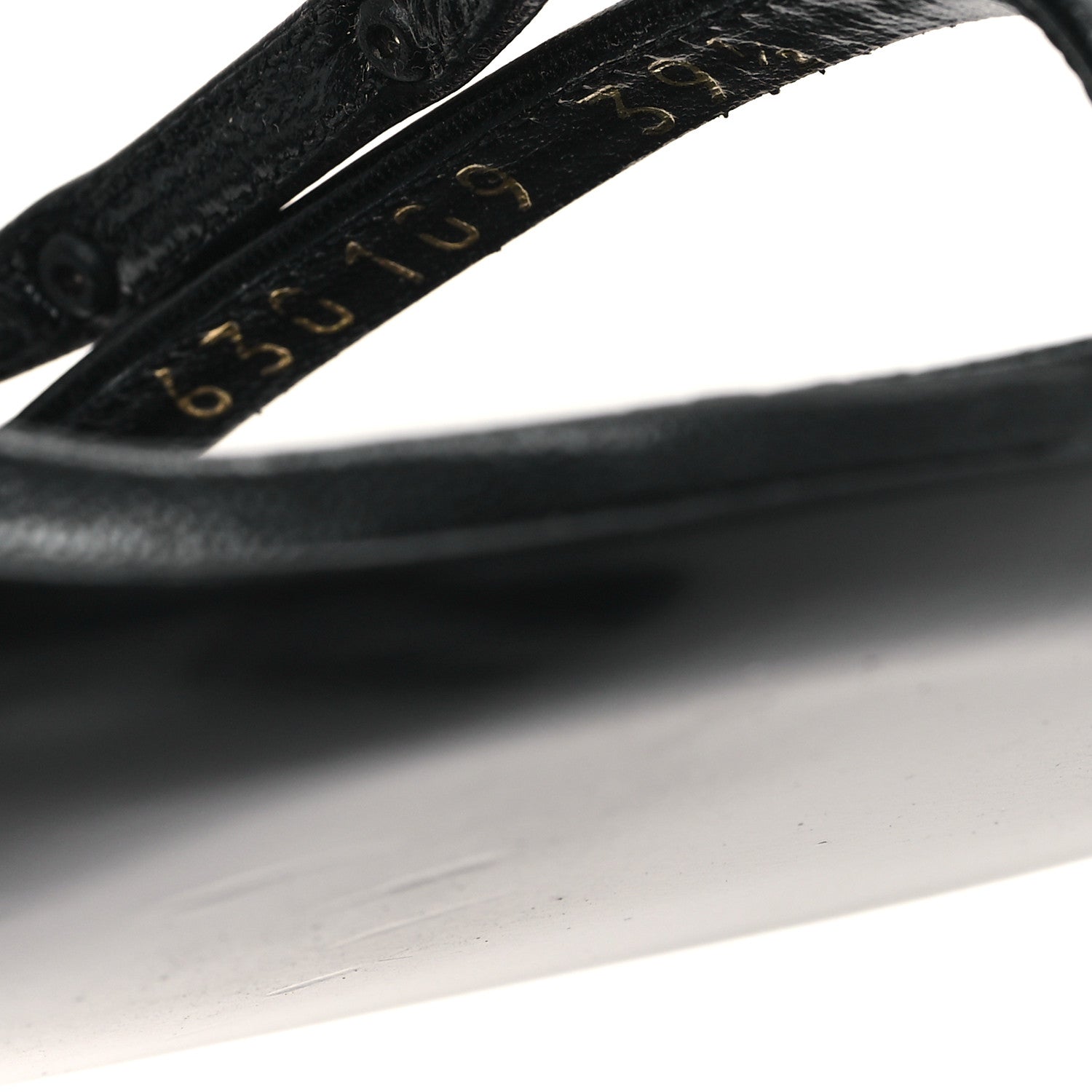 Saint Laurent Patent Cassandra 100 Ankle Strap Sandals 39.5 Black 9 of 10