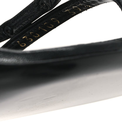 Saint Laurent Patent Cassandra 100 Ankle Strap Sandals 39.5 Black 9 of 10