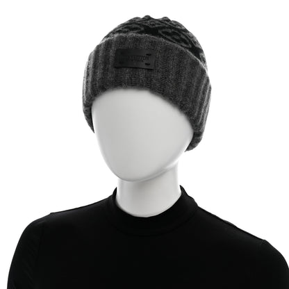 Louis Vuitton Cashmere Monogram Inventeur Beanie Grey Black 2 of 5