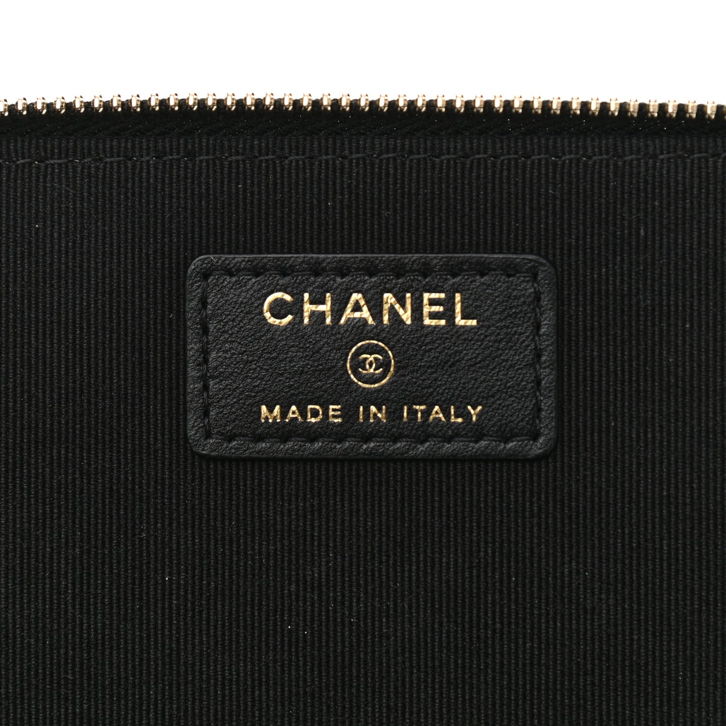 Lambskin Quilted Small Top Handle Vanity Case With Chain Black