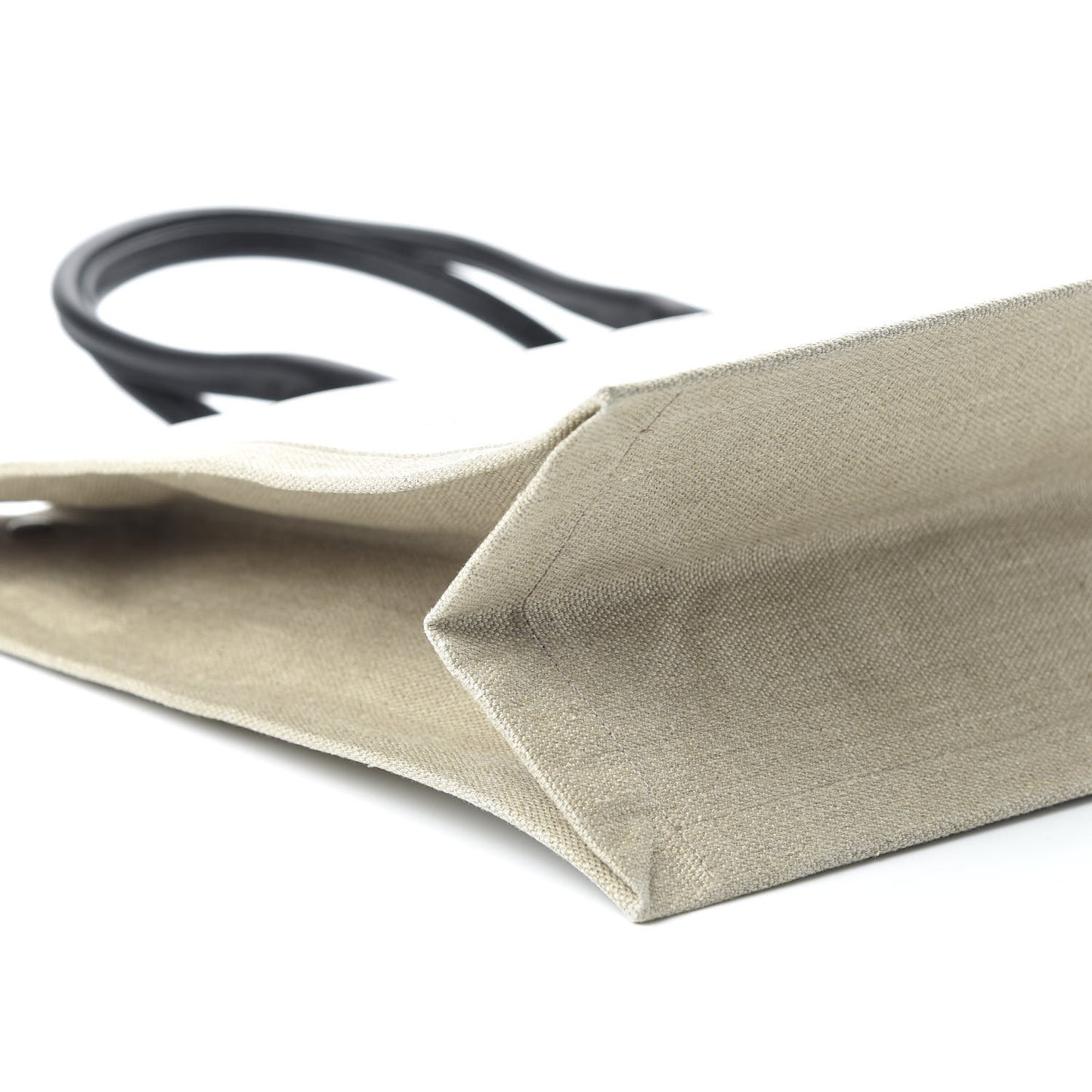 Linen Calfskin Rive Gauche Tote Optic White