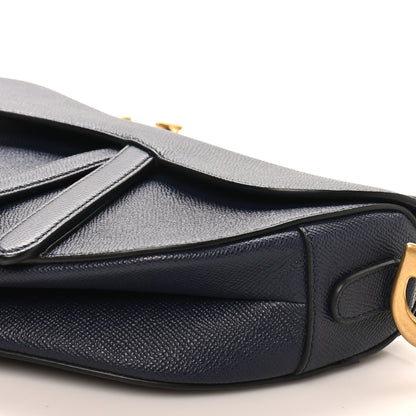 Christian Dior Grained Calfskin Saddle Bag Navy 10 of 10