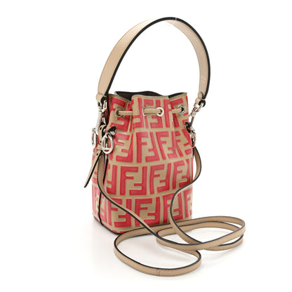 Fendi Vitello Liberty F is Fendi FF Embossed Mini Mon Tresor Bucket Bag Amido Fiamma 3 of 18