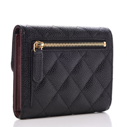 Chanel Caviar Quilted Compact Flap Wallet Black 3 of 9