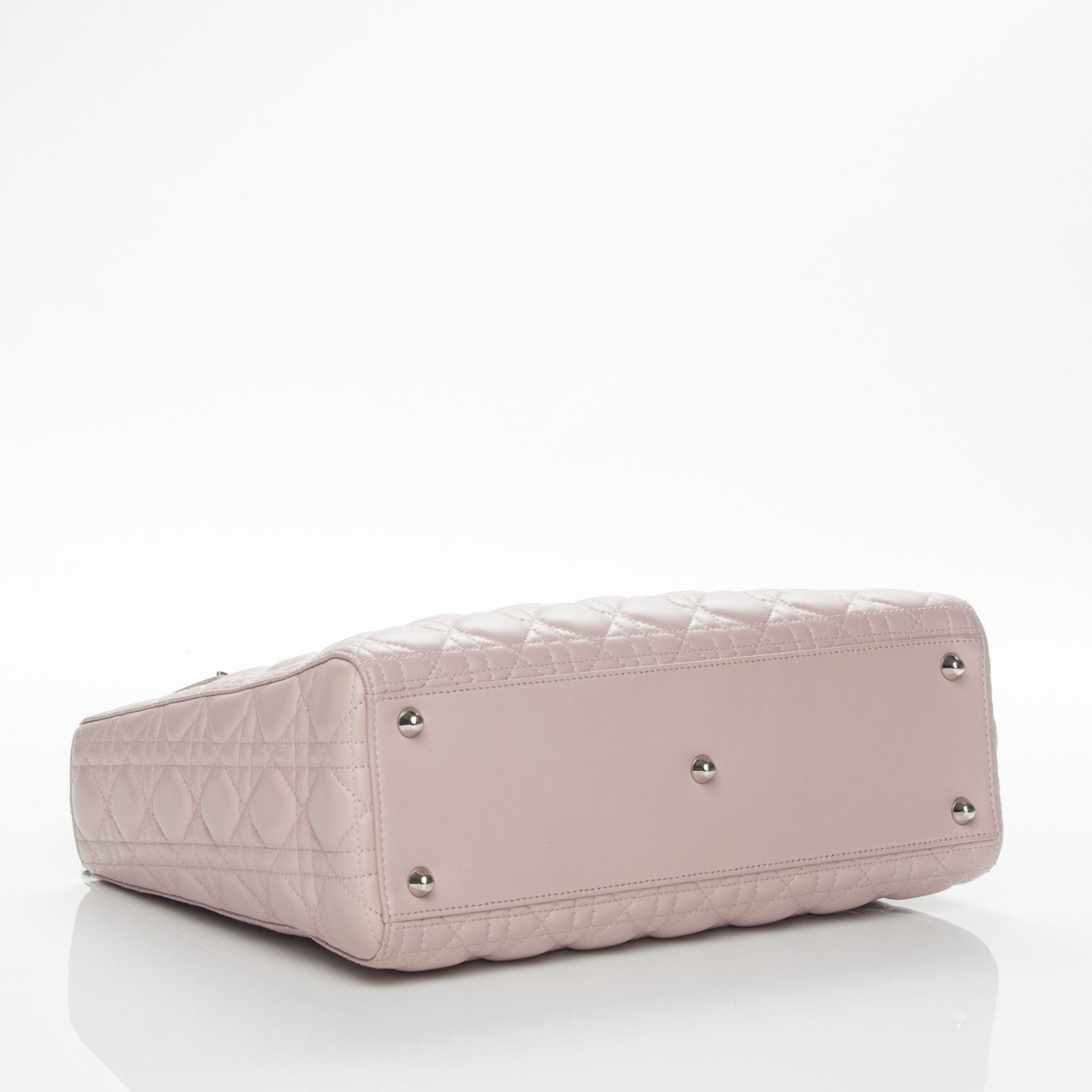 Christian Dior Lambskin Cannage Large Lady Dior Rose Poudre 4 of 7
