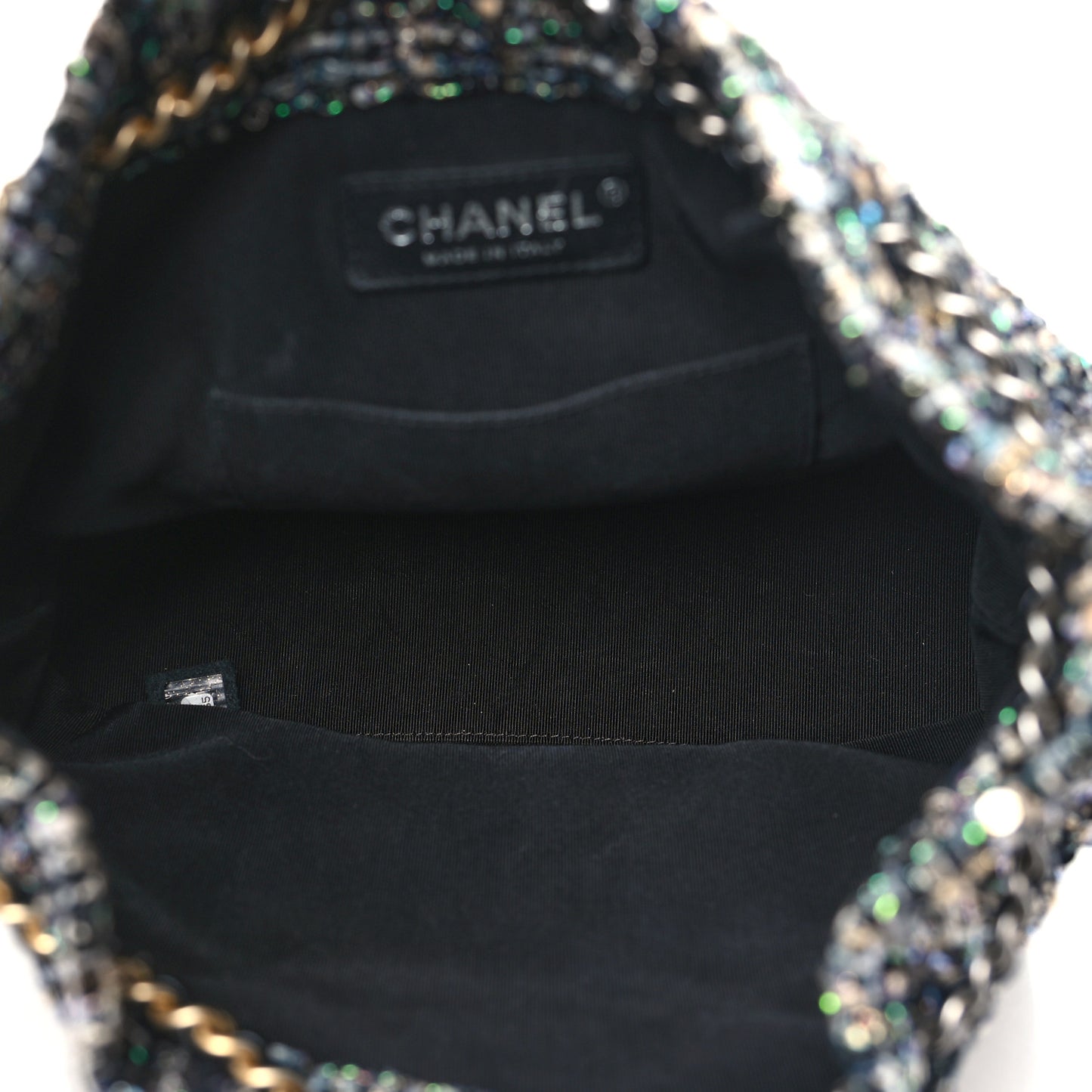 Tweed Calfskin Quilted Gabrielle Backpack Black Multicolor
