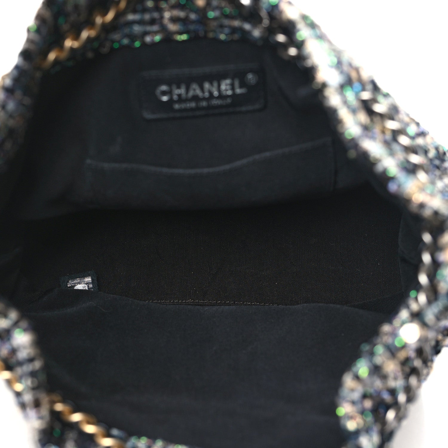 Chanel Tweed Calfskin Quilted Gabrielle Backpack Black Multicolor 5 of 10