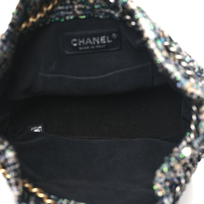 Chanel Tweed Calfskin Quilted Gabrielle Backpack Black Multicolor 5 of 10
