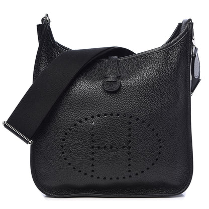 Hermes Taurillon Clemence Evelyne III PM Black 1 of 10