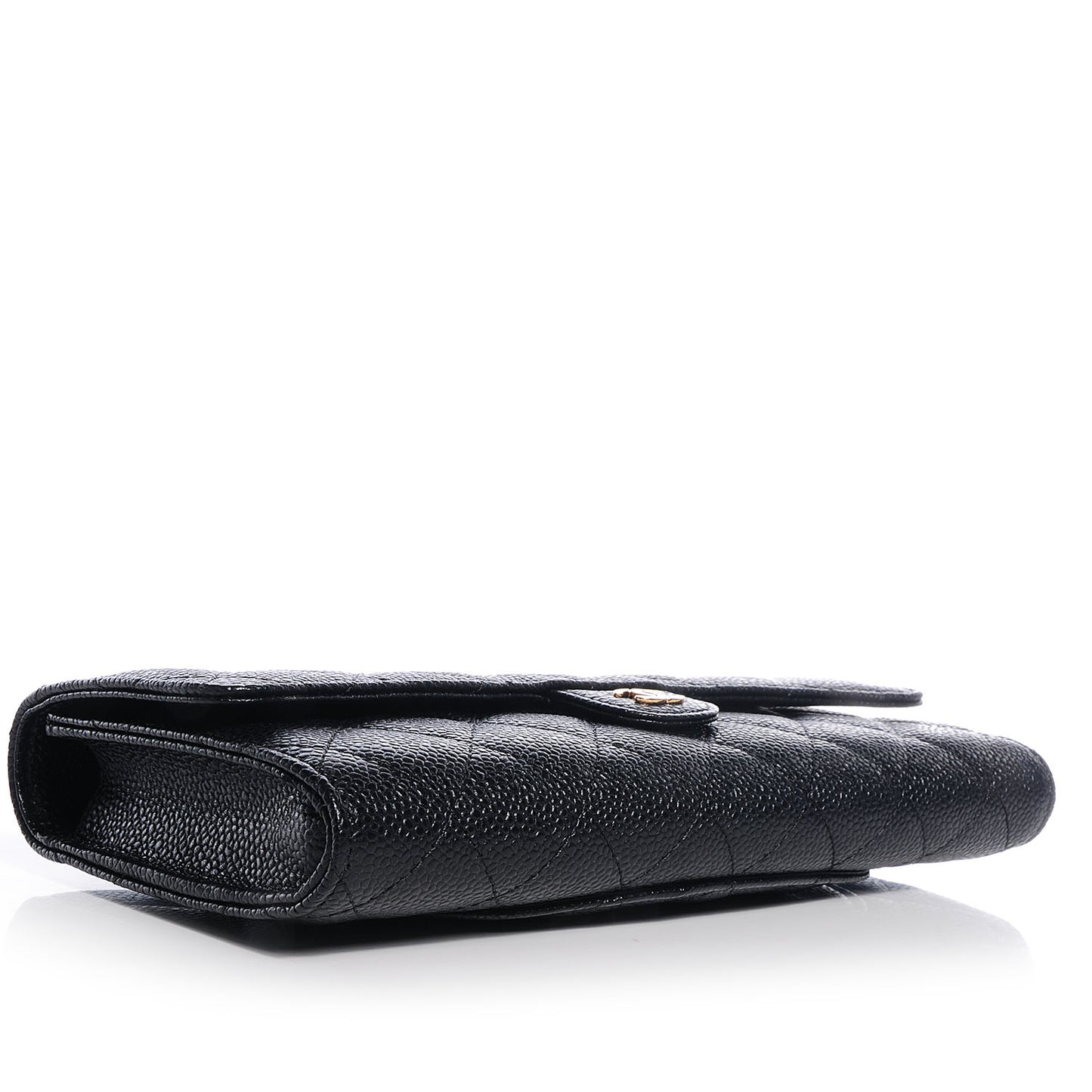 Caviar Quilted Travel Wallet Black