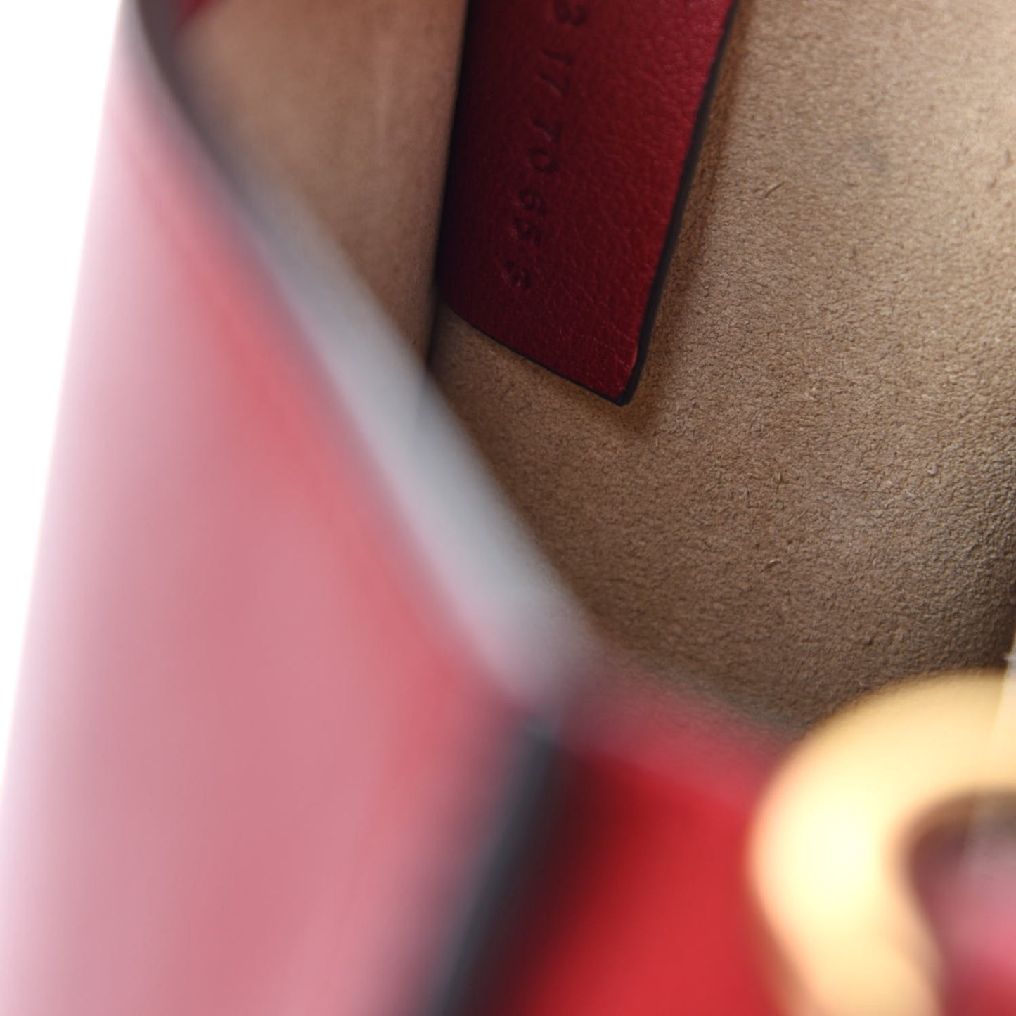 Calfskin Suede Small Nile Bracelet Bag Intense Red